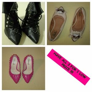 3 PAIRS of Fashion Shoes Bundled